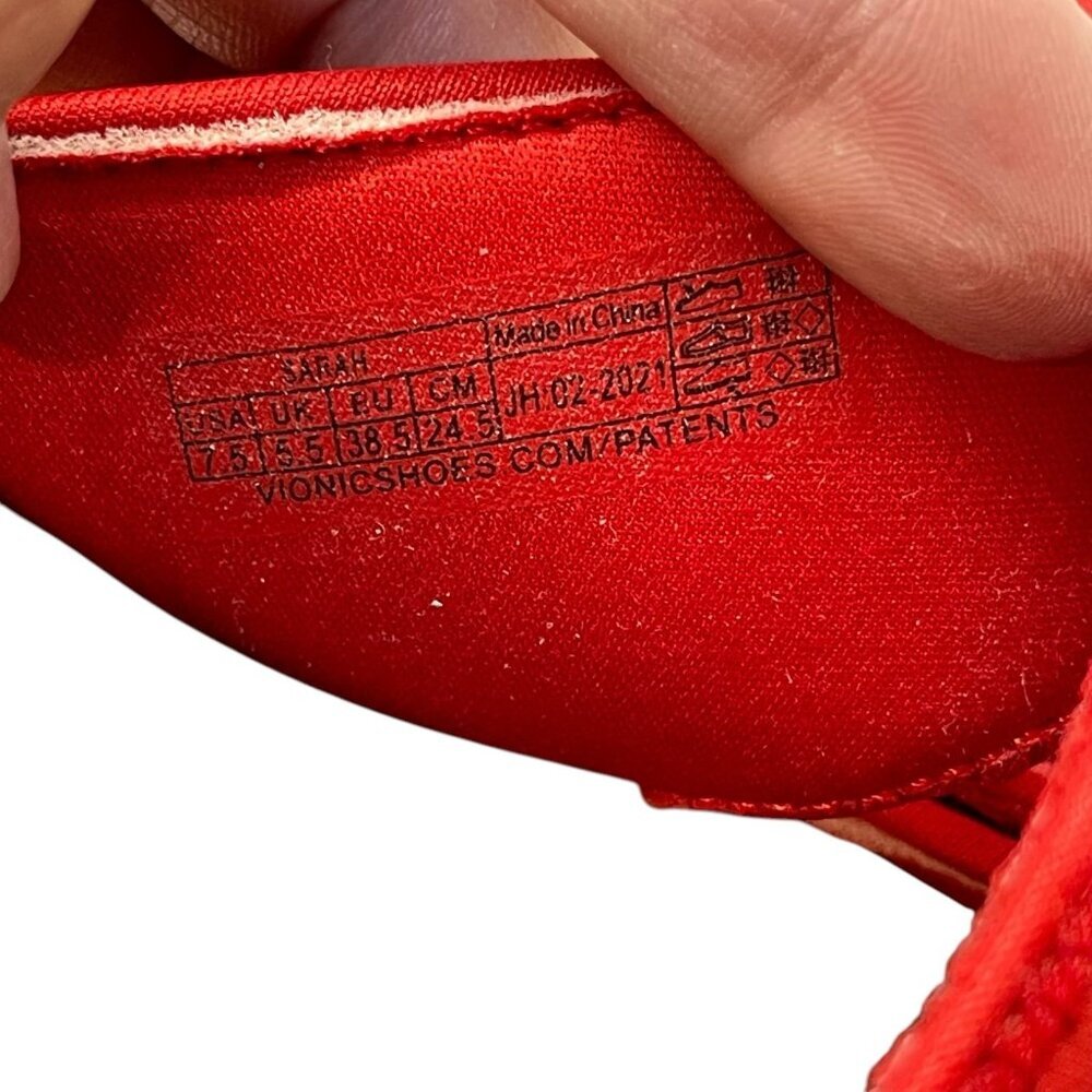 Vionic Red Sarah Sandals Loop And Hook 2 Strap Wo… - image 5